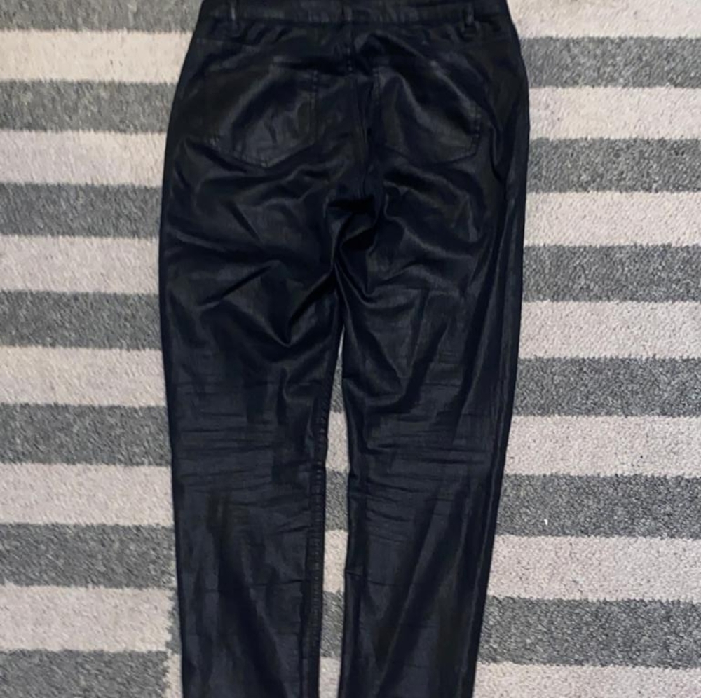 Leather Low Rise Jeans - Picture 2 of 7